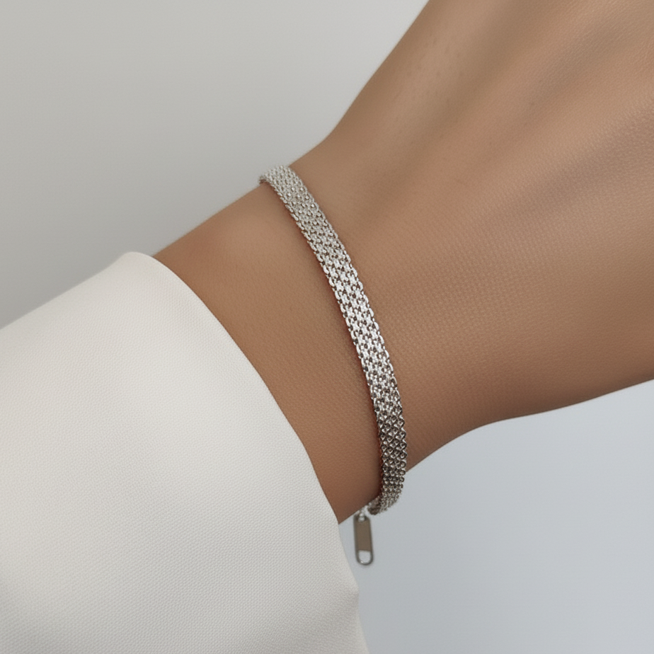Surya Silver Sheet Bracelet